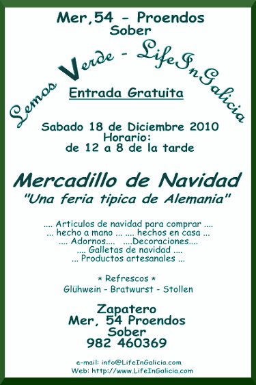 Feria de navidad en Mer Sober Galicia rural