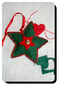 Felt star with lavender