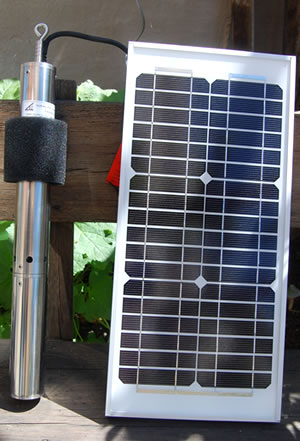Solar pumping kit for wells