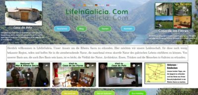 The new site & layout of life in galicia dot com